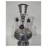 Antique Five Bottle Cruet Set