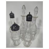 Antique Five Bottle Cruet Set