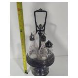 Antique Five Bottle Cruet Set