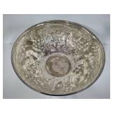 Large French Silver Plate Round Centerpiece Bowl