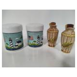Warren Kimble "Coastal Breeze" Salt & Pepper and Oil/Vinegar Set