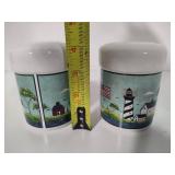 Warren Kimble "Coastal Breeze" Salt & Pepper and Oil/Vinegar Set