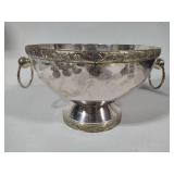 Vintage Silver Plated Punchbowl + Twelve Goblets