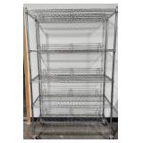 Rolling Five Shelf Metal Storage Rack