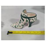 Assorted Milk Glass & Victorian Shoe Planter