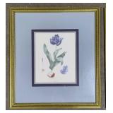 Two Floral Framed Art Prints
