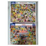 Two White Mountain 1000pc Puzzles - Complete -