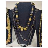 Gold Tone Costume Jewelry Lot