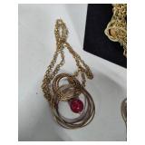 Gold Tone Costume Jewelry Lot