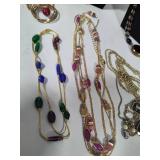 Gold Tone Costume Jewelry Lot