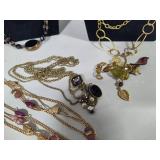 Gold Tone Costume Jewelry Lot