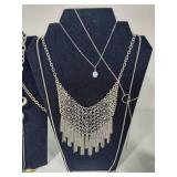 Silver Tone Costume Jewelry Lot