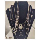 Silver Tone Costume Jewelry Lot