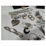 Silver Tone Costume Jewelry Lot