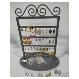 Earring Holder & Asst Pierced Earrings