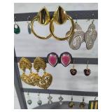 Earring Holder & Asst Pierced Earrings