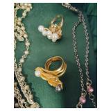 Assorted Pearl Themed Costume Jewelry
