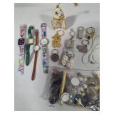 Lot of Watches, Keychains, Craft Jewelry, Etc.