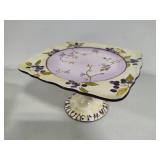 Tracy Porter Hand Painted Cake Stand & Cupcake Covered Carrier