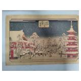 *Rare* Utagawa Hiroshige "Eight Snow Scenes of the European Capital" - Complete Set