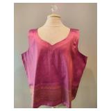 Two Piece Silk Tank/Skirt Set