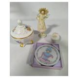 Asst Porcelain Collectibles, Trinket Boxes, Etc.