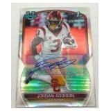 2022 Bowman Chrome University Jordan Addison 1st Bowman Autographed Card /499 (NM-MT)