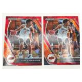 Lot of Two 2021-22 Cade Cunningham Detroit Pistons Panini Prizm Draft Picks Rookie Cards (NM-MT)