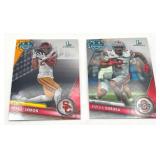 Lot of 2 Football Cards including 2023 Bowman Chrome University Emeka Egbuka 1st Bowman and 2023 Bowman Chrome University 1st Bowman Makai Lemon (NM-MT)