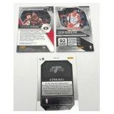 Lot of 3 Basketball Cards including 2025 Panini Prizm Monopoly Victor Wembenyama, 2021 Panini Prizm Draft Picks Anthony Edwards, and 2024-25 Panini Prizm Emergent Stephon Castle Rookie Card (NM-MT)