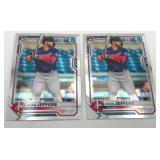 Lot of Two 2021 Bowman Chrome Baseball Minnesota Twins Ryan Jeffers Rookie Cards (NM-MT)
