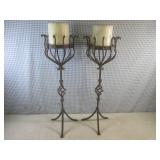 (CS) Pair of Vintage Wrought Iron C...