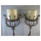 (CS) Pair of Vintage Wrought Iron C...