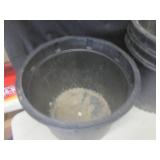 (BR1) 4 Large Black Plastic Planter...