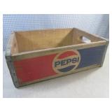 (A-2) Vintage Wood Pepsi-Cola Crate...