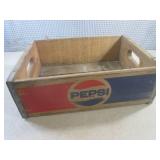 (A-2) Vintage Wood Pepsi-Cola Crate...
