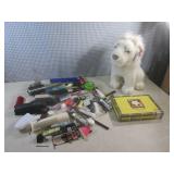 (A-1) Box of Misc - Plush Lion, Vin...