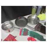 (F-0) Kitchen Pans, Christmas Stock...