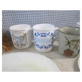 (F-1) Vintage Plates, Coffee Cups a...