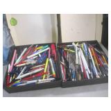 (F-1) 2 Boxes Full of Pens and Penc...