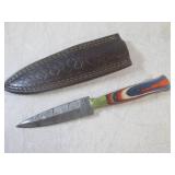(FS) 8 1/4" Fixed Blade Damascus Kn...