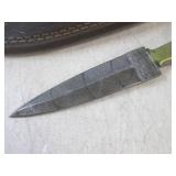 (FS) 8 1/4" Fixed Blade Damascus Kn...
