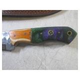 (FS) 7 3/4" Fixed Blade Damascus Kn...