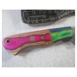 (FS) 8 3/8" Fixed Blade Damascus Kn...