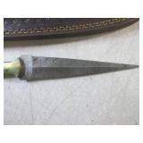 (FS) 9 1/2" Fixed Blade Damascus Kn...