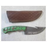 (FS) 8" Fixed Blade Damascus Knife ...