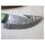 (FS) 8" Fixed Blade Damascus Knife ...