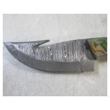 (FS) 8" Fixed Blade Damascus Knife ...