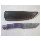 (FS) 8" Fixed Blade Damascus Knife ...
