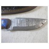 (FS) 8" Fixed Blade Damascus Knife ...